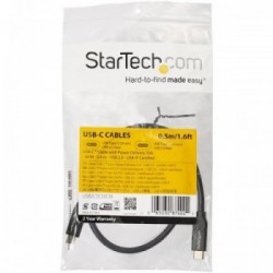 StarTech.com USB2C5C50CM cavo USB 0,5 m USB 2.0 USB C Nero