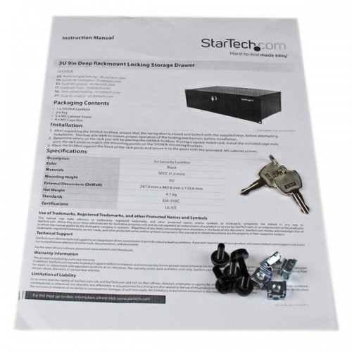 StarTech.com SH39LK porta accessori Mensola...