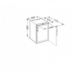 Liebherr WKb 1812 - Cantinetta Vini da Libero Posizionamento, 66 Bottiglie, Classe G, 89 x 60 x 61.3 cm