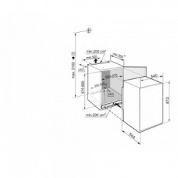 Liebherr IGS 1624 - Congelatore da Incasso SmartFrost, 100 Litri, Classe F, 87,2 x 54 x 54,4 cm