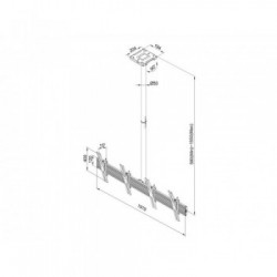 Multibrackets 3460 Supporto per display espositivi 165,1 cm (65") Nero