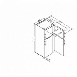 Liebherr CTN 3663 - Frigorifero Doppia Porta NoFrost, 307 Litri, Classe F, Bianco, 191 x 60 x 63 cm