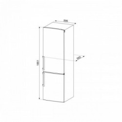 Smeg CF33SF - Frigorifero Combinato, 300 Litri, Classe F, 59.5 x 185.1 x 56.2 cm