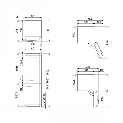 Smeg FAB32RPG5 - Frigorifero Combinato Anni...
