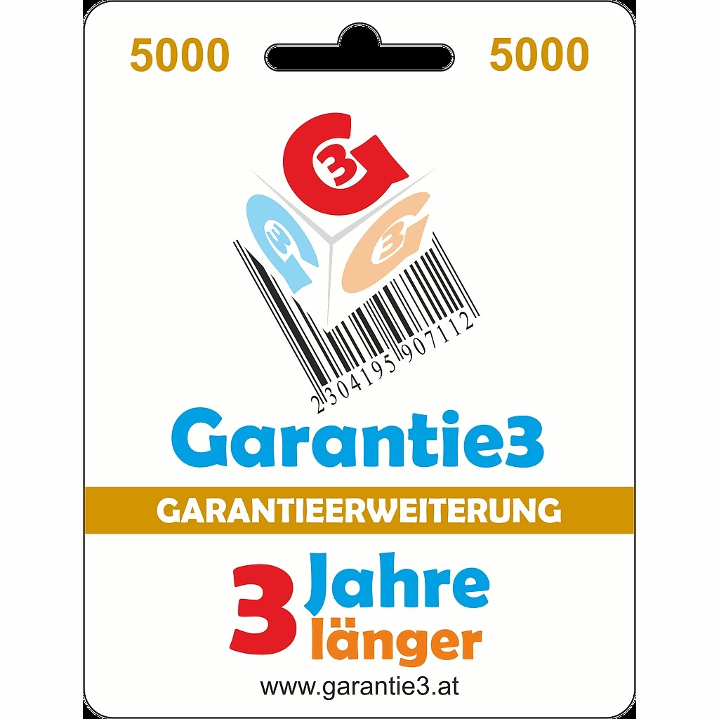 Garantie3 5000 - 3 Jahre Garantieerweiterung, Obergrenze 5000&euro