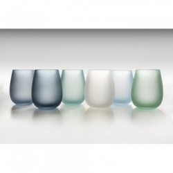 Villa D'Este Home Tivoli 'Shades of Blue', Set 6 Bicchieri Acqua Frosted