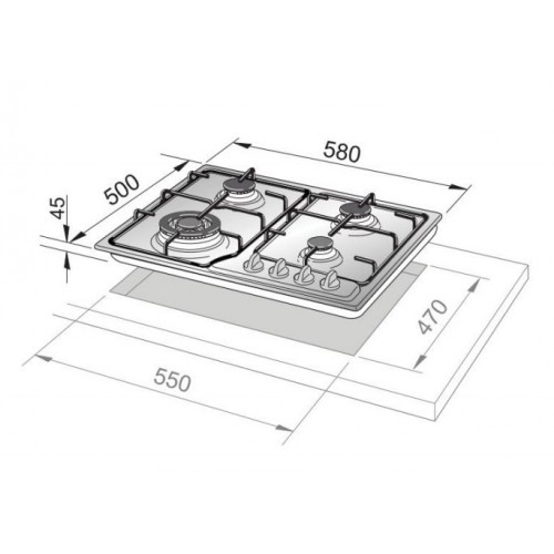 DeLonghi IF 46 ASDV SP N - Piano Cottura a Gas,...