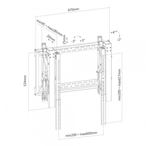 Newstar Supporto a parete per TV