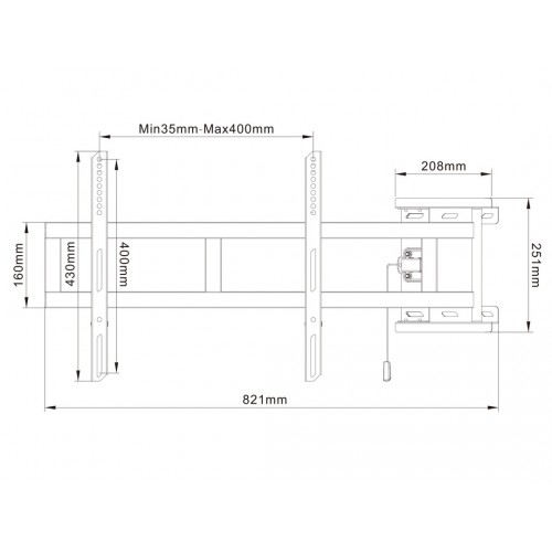 Multibrackets 6214 Supporto TV a parete 119,4...