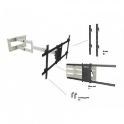 Multibrackets 6874 Supporto TV a parete 190,5 cm (75") Nero, Bianco