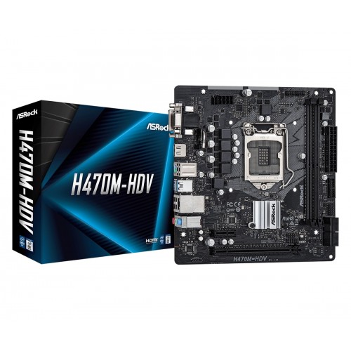 Asrock H470M-HDV Intel H470 LGA 1200 (Socket...