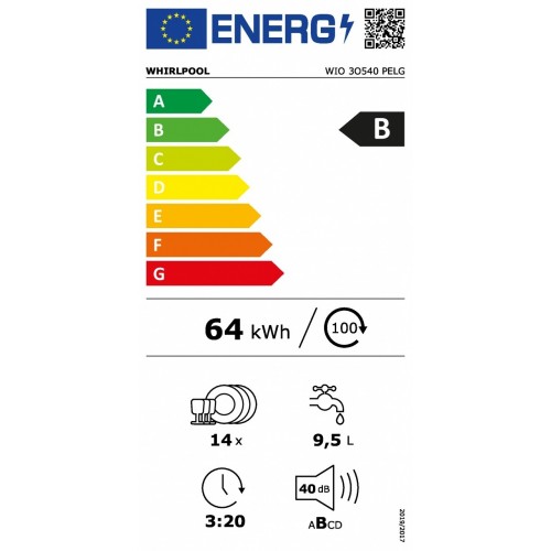 Whirlpool WIO 3O540 PELG - Lavastoviglie a...