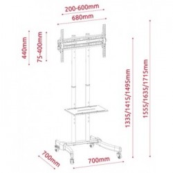G.B.S. Elettronica PRO-3770 177,8 cm (70") Nero