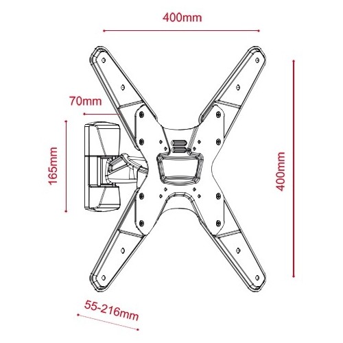 G.B.S. Elettronica AWM-2355/2 139,7 cm (55") Nero