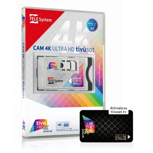 TELE System CAM tivùsat 4K Ultra HD Modulo di...
