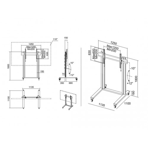Multibrackets 2739 Supporto per display...
