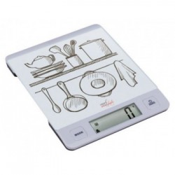 MELCHIONI BILANCIA GLASS ULTRASOTTILE - PIATTO IN VETRO - PORTATA MAX 10 KG