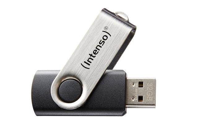Intenso Basic Line unità flash USB 64 GB USB tipo A 2.0 Nero, Argento