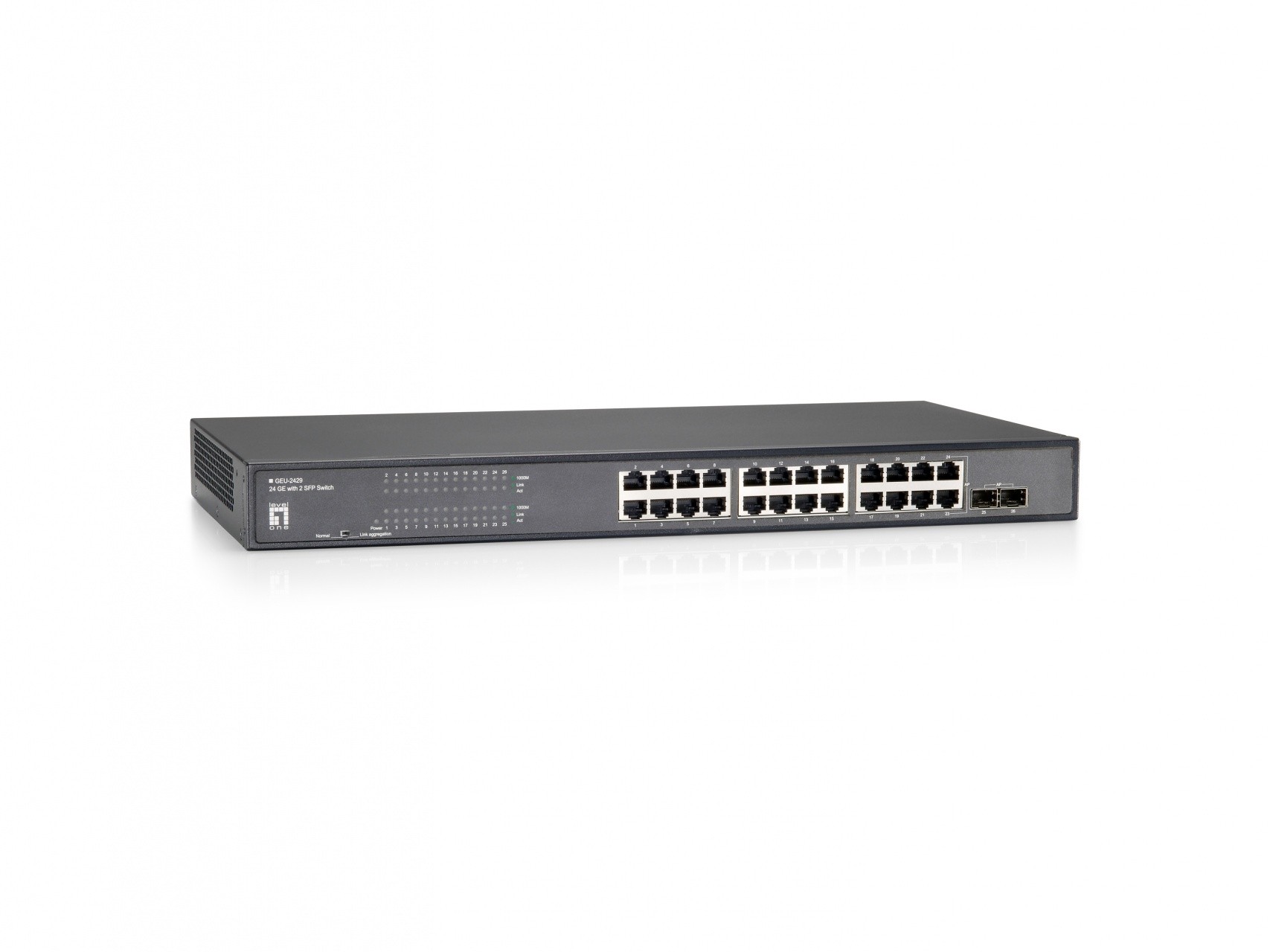 LevelOne GEU-2429 switch di rete Gigabit Ethernet (10/100/1000) Nero