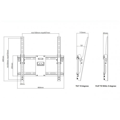Multibrackets 4012 Supporto TV a parete 165,1...