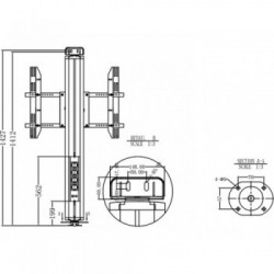 Multibrackets 2128 Supporto per display espositivi 190,5 cm (75") Nero