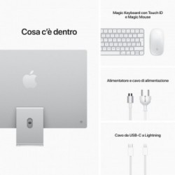 Apple iMac 24" con display Retina 4.5K (Chip M1 con GPU 8-core, 512GB SSD) *ESTENSIONE GARANZIA3 3 ANNI IN PIU' in omaggio*