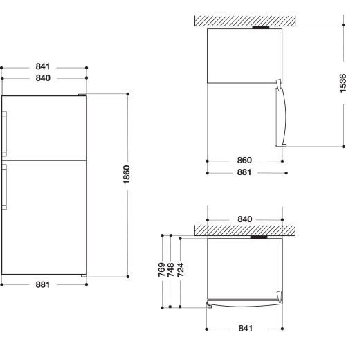Whirlpool W84TE 72 X 2 - Frigorifero Doppia...