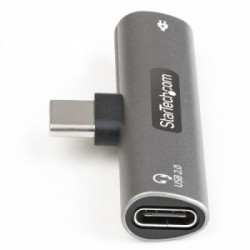 StarTech.com Adattatore USB C di ricarica e audio - Alimentatore USB-C con porta USB-C Audio per cuffie - Caricabatterie USB