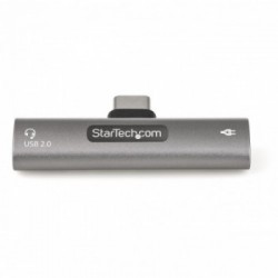 StarTech.com Adattatore USB C di ricarica e audio - Alimentatore USB-C con porta USB-C Audio per cuffie - Caricabatterie USB