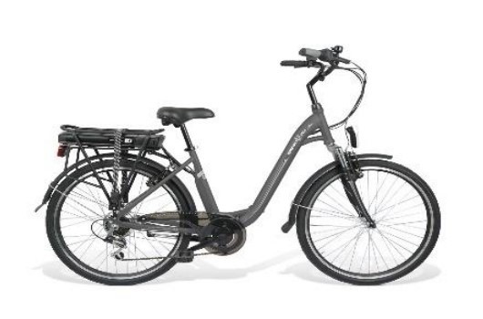 Smartway C4-L6S6-G bicicletta elettrica Grigio Acciaio 66 cm (26") Ioni di Litio 25 kg