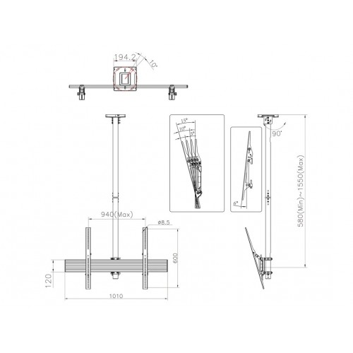 Multibrackets 5778 Supporto per display...