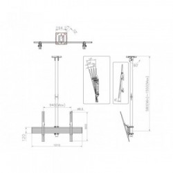 Multibrackets 5778 Supporto per display espositivi 190,5 cm (75") Nero