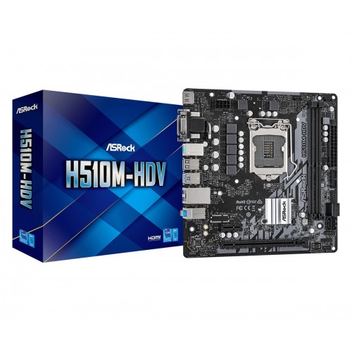 Asrock H510M-HDV Intel H510 LGA 1200 micro ATX