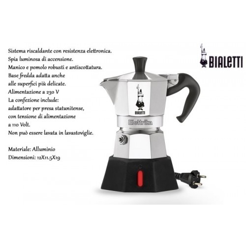 Bialetti, Caffettiera/Moka Elettrica 2 tazze