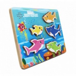 Spin Master Pinkfong Baby Shark - Puzzle a Incastro in Legno con Cazone Baby Shark Doo Doo Doo