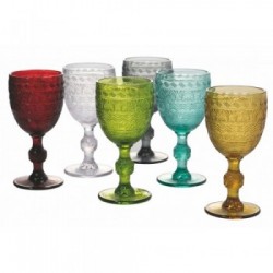 Villa D'Este Home Tivoli 'Mexico', Set 6 Calici, Colori Assortiti