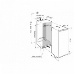Liebherr IRBe 5120 - Frigorifero Monoporta da Incasso, 294 Litri, Classe E, 177 x 55.9 x 54.6 cm