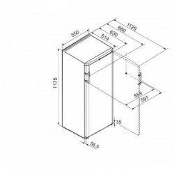 Liebherr K 2340 - Frigorifero Monoporta Comfort, Libera Installazione, 214 Litri, Classe F, 114 x 55 x 63 cm