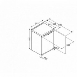 Liebherr G 1213 - Congelatore da Tavolo SmartFrost, 98 Litri, Classe F, 85.1 x 55.3 x 62.4 cm