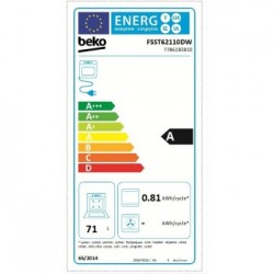 Beko FSST62110DW - Cucina Freestanding, Piano Cottura Gas ,4 Fuochi, Forno 71 Litri, Classe A