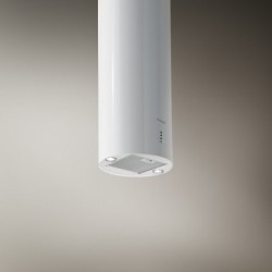 Elica TUBE PRO ISLAND WH/A/43 - Cappa Aspirante ad Isola, Bianco, 603 m³/h, PRF0090718, C
