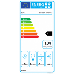 Elica TUBE PRO ISLAND WH/A/43 - Cappa Aspirante ad Isola, Bianco, 603 m³/h, PRF0090718, C