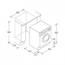 Candy CBW 48TWME-S - Lavatrice da Incasso a Carica Frontale, 8 Kg, 1400 Giri, Classe A