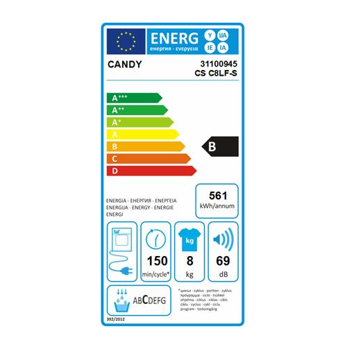 Candy CSE C8LF-S - Asciugatrice a Carica...