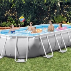 Intex 26796NP Prisma Frame - Piscina Fuori Terra 503x274x122cm con Pompa Filtro, Scaletta Doppia, Telo Base e Copertura