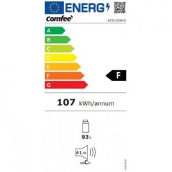 Comfeè RCD132WH1 - Frigorifero Monoporta Freestanding, 93 Litri, Classe F