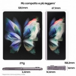 Samsung Galaxy Z Fold3 5G 512GB Phantom Silver RAM 12GB Display 6,2"/7,6" Dynamic AMOLED 2X