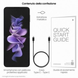 Samsung Galaxy Z Flip3 5G 256GB Phantom Black RAM 8GB Display 1,9" Super AMOLED/6,7" Dynamic AMOLED 2X