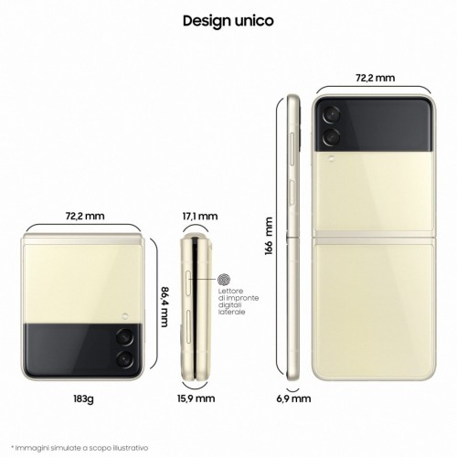 Samsung Galaxy Z Flip3 5G 128GB Cream RAM 8GB...