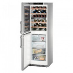 Liebherr SWTNes 4285 - Cantina Vini Combinato Congelatore NoFrost, 289 Litri, Classe D, Acciaio SmartSteel 